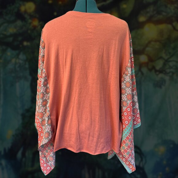 Upcycled Beatles “Abbey Road” Poncho Top – NWT, One Size Boho Kimono - Picture 4 of 5